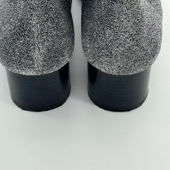 Zara Sliver Sock Style Ankle Booties Women's Size 7.5 - Picture 4 of 10